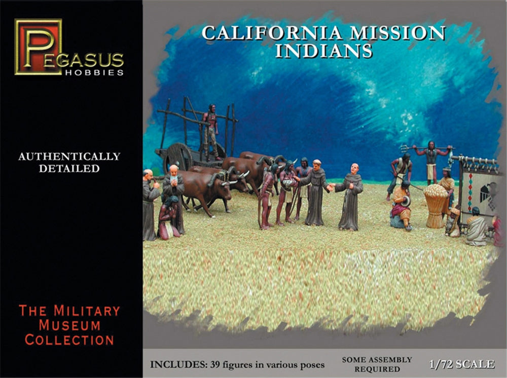 Pegasus 7051 California Mission Indian Figures (Qty 39) 1:72 Model Kit