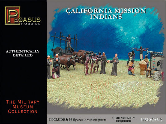 Pegasus 7051 California Mission Indian Figures (Qty 39) 1:72 Model Kit