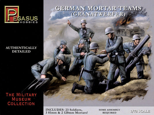 Pegasus 7204 German WWII Mortar Set 1:72 Model Kit