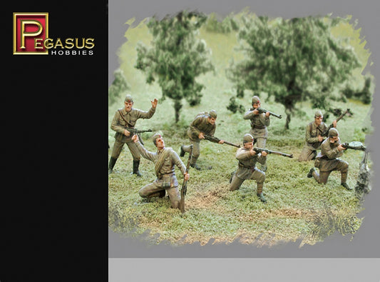 Pegasus 7268 WWII Russian Infantry Summer Figures Qty 40, 1:72 Model Kit