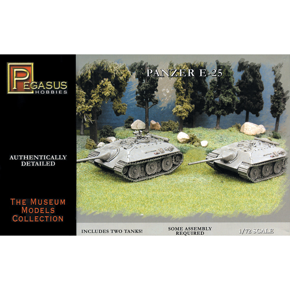 Pegasus 7602 E-25 German Tank (2 per box) 1:72 Model Kit