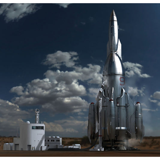 Pegasus 9103 Mercury 9 Rocket 1:350 Model Kit