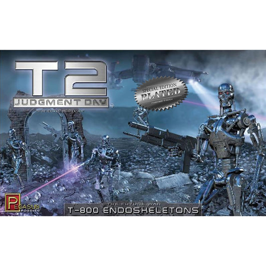 Pegasus 9217 Terminator 2 Judgment Day T-800 Endoskeletons Chrome 1:32 Model Kit