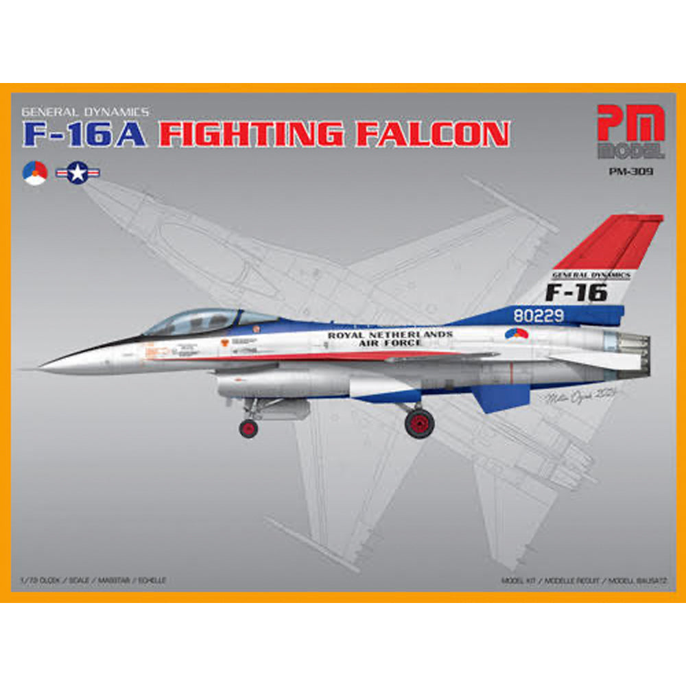 PM Model 309 F-16 F Fighting Falcon Dutch & US Air Forces 1:72 Model Kit