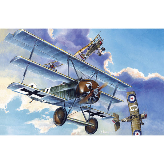 Roden 17 Fokker F.I WWI PrototypeTriplane, 1917 1:72 Model Kit