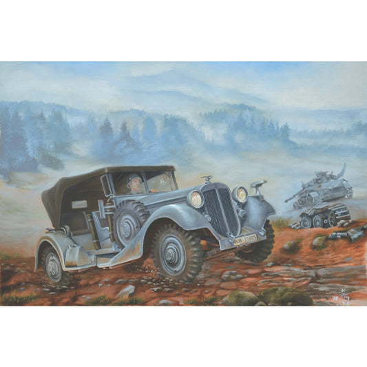 Roden 825 German Army Horch V8 Type 830R Command Car 1:35 Model Kit