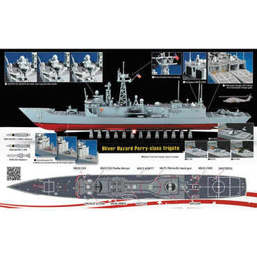 AFV Club 70007 USS Oliver Hazard Perry-Class Frigate 1:700 Plastic Model Kit