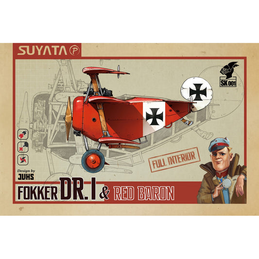 Suyata SYSK001 Fokker Dr I & Red Baron Model Kit