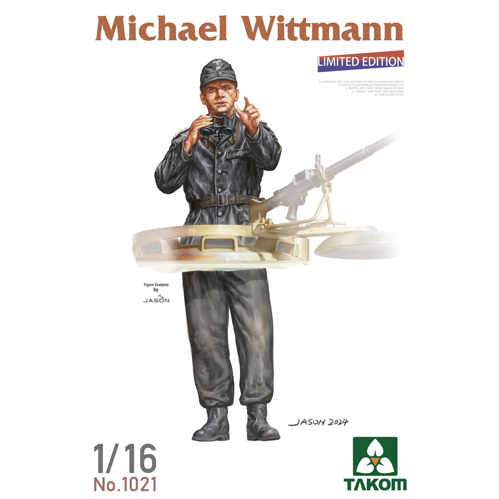 Takom 1021 Michael Wittmann WWII German Tank Ace Limited Edition 1:16 Model Kit