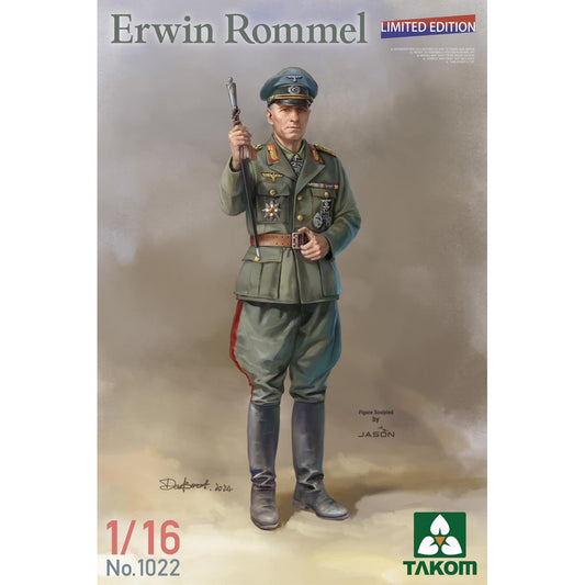 Takom 1022 Erwin Rommel WWII German Field Marshal LE Figure 1:16 Model Kit