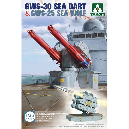Takom 2138 GWS-30 Sea Dart & GWS-25 Sea Wolf 1:35 Model Kit