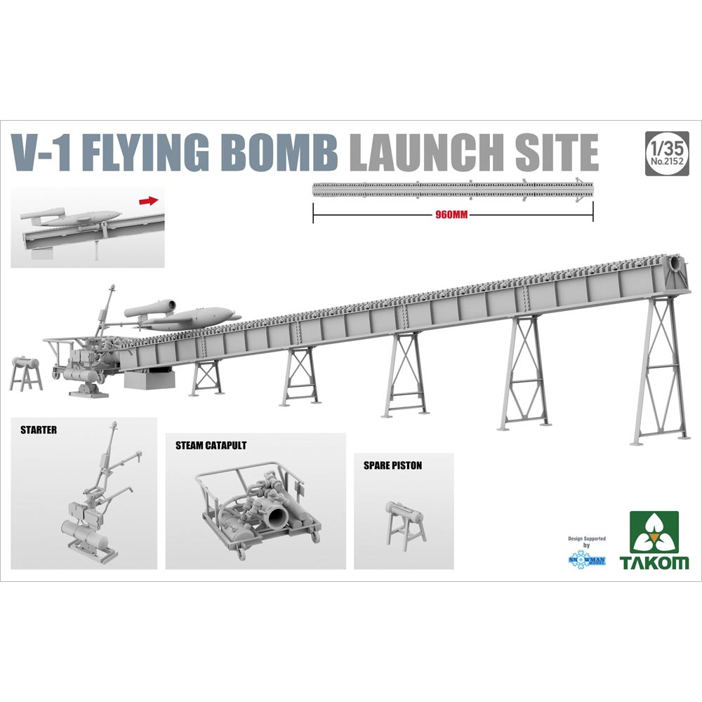 Takom 02152 V-1 Flying Bomb Launch Site 1:35 Plastic Model Kit