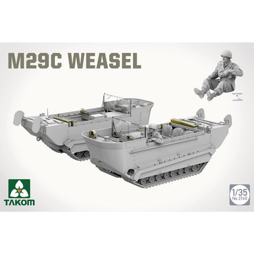 Takom 2168 US WWII M29C Weasel Light Amphibious Tracked Vehicle 1:35 Model Kit