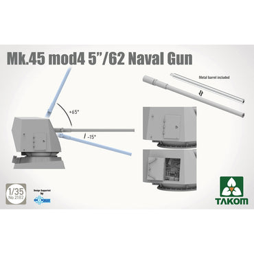 Takom 2182 US Navy Mk 45 Mod 4 5"/62 Naval Gun 1:35 Model Kit
