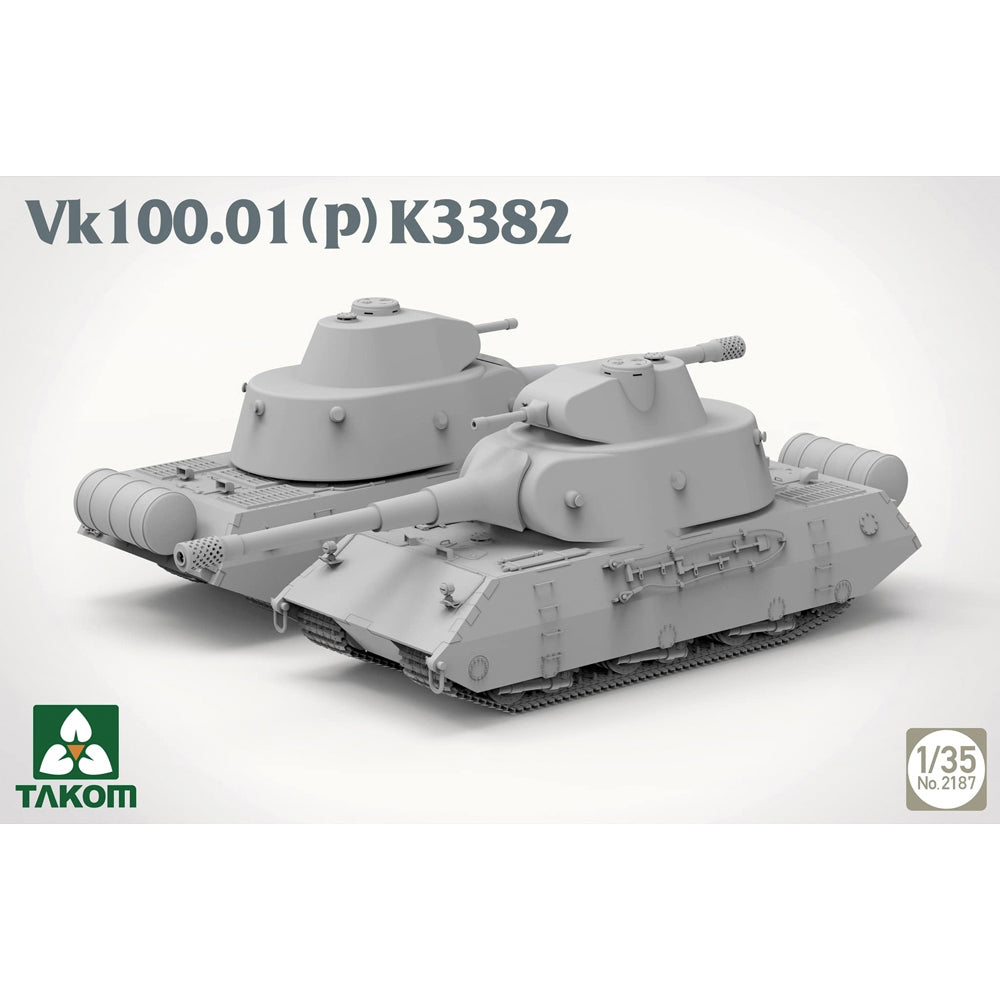 Takom 2187 German WWII VK 100.01(p) K3382 Concept Heavy Tank 1:35 Model Kit