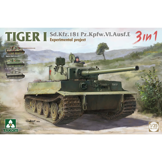 Takom 2192 WWII Tiger I "Experimental Project" Heavy Tank 1:35 Model Kit