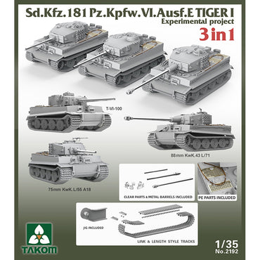 Takom 2192 WWII Tiger I "Experimental Project" Heavy Tank 1:35 Model Kit