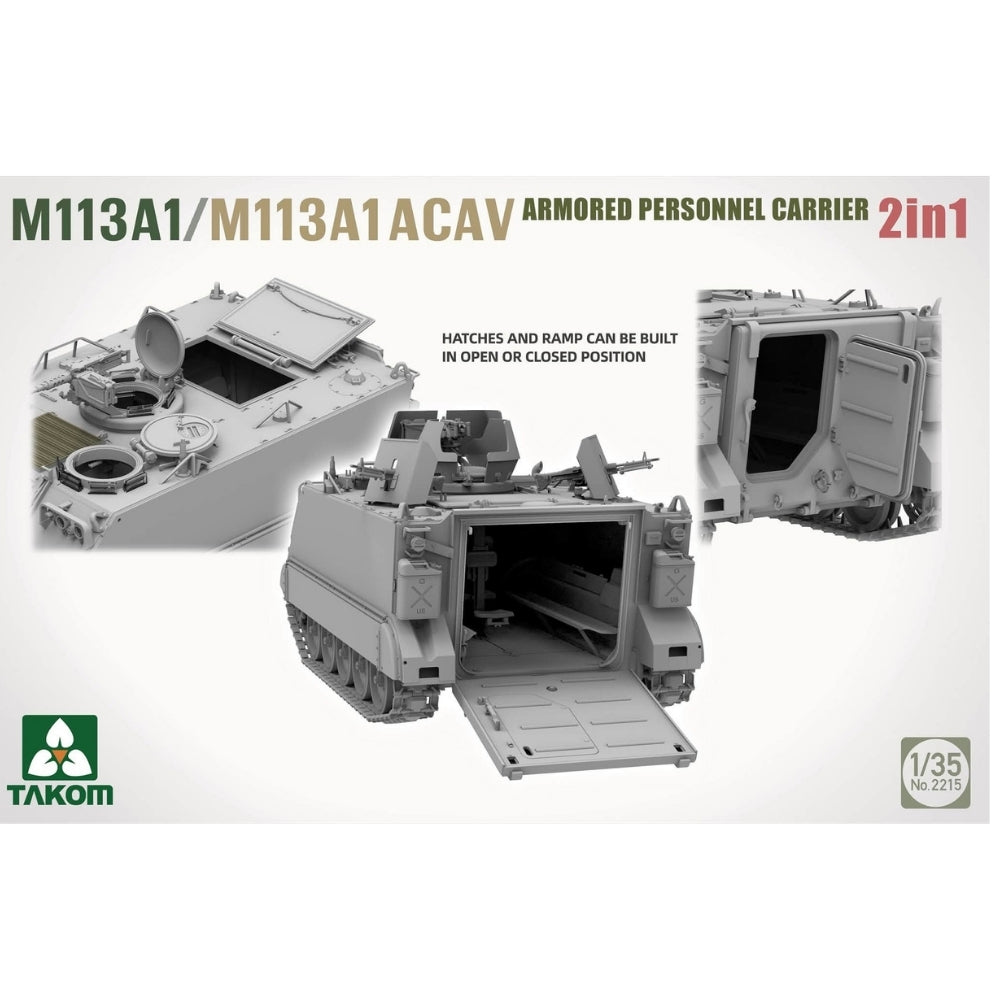 Takom 02215 M113A1/M113A1 ACAV APC 2in1 1:35 Model Kit