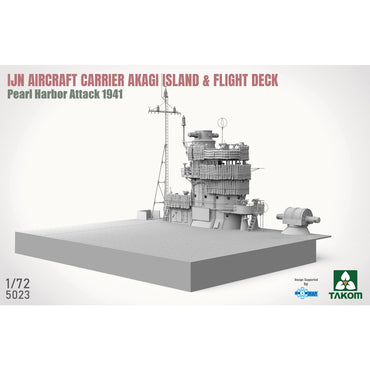 Takom 5023 IJN Aircraft Carrier Akagi, Island & Flight Deck, Pearl Harbor Attack 1941 1:72 Model Kit