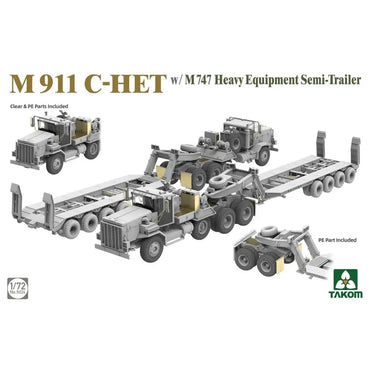 Takom 5024 M911 C-HET w/M747 Heavy Equipment Semi-Trailer 1:72 Model Kit