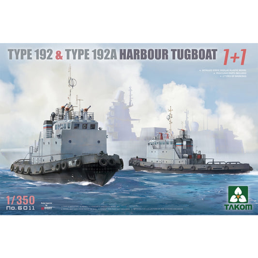 Takom 6011 Russian Type 192 & 192A Harbour Tugboat 1+1 1:350 Model Kit