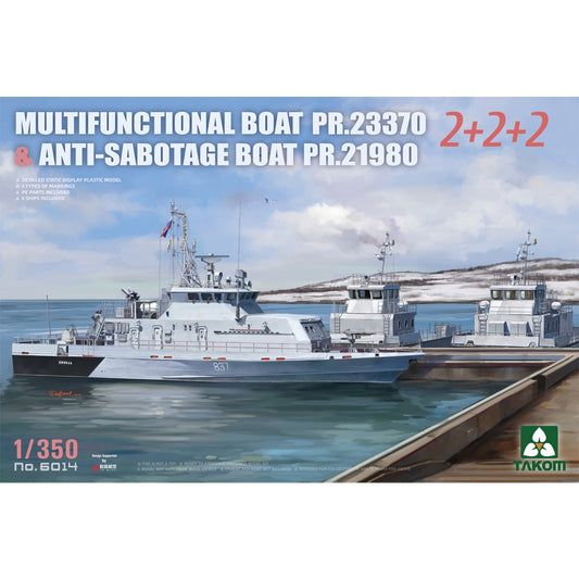 Takom 6014 Russian Boat Pr. 23370 & Boat Pr. 21980 2+2+2 1:350 Model Kit