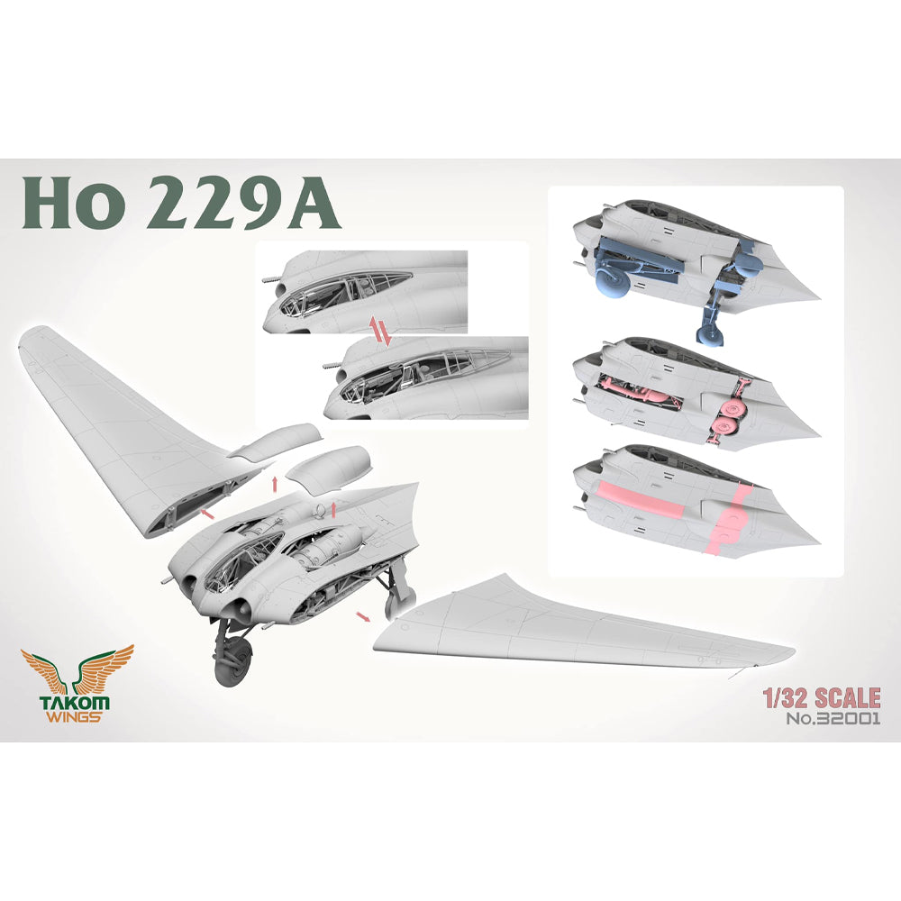 Takom Wings 32001 Horten Ho 229A 1:32 Model Kit
