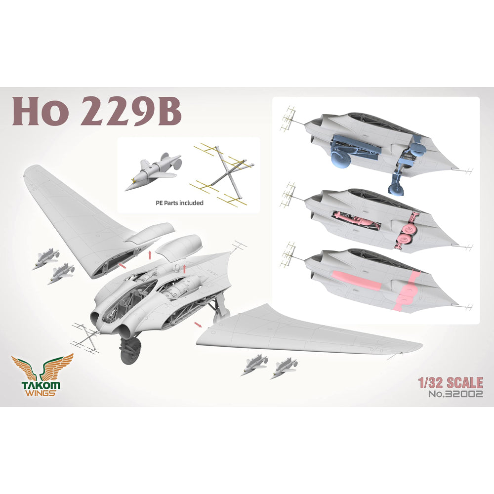 Takom Wings 32002 Horten Ho 229B 1:32 Model Kit