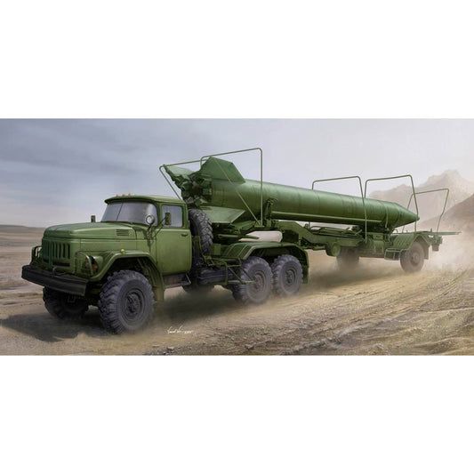 Trumpeter 1081 Soviet ZiL-131V towing 2R3M1 Trailer w/ 8K14 Missile 1:35 Model Kit