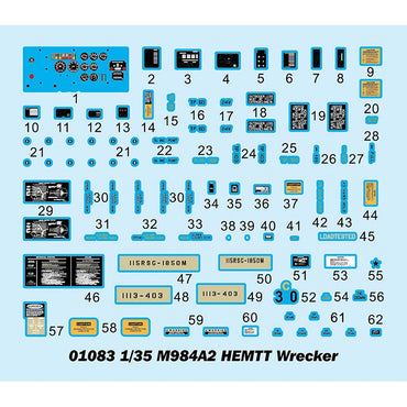 Trumpeter 01083 M984A2 HEMTT Wrecker 1:35 Plastic Model Kit