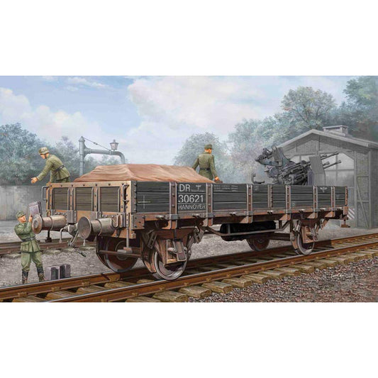 Trumpeter 1518 German Railway Gondola Car (Low Sides) 1:35 Model Kit