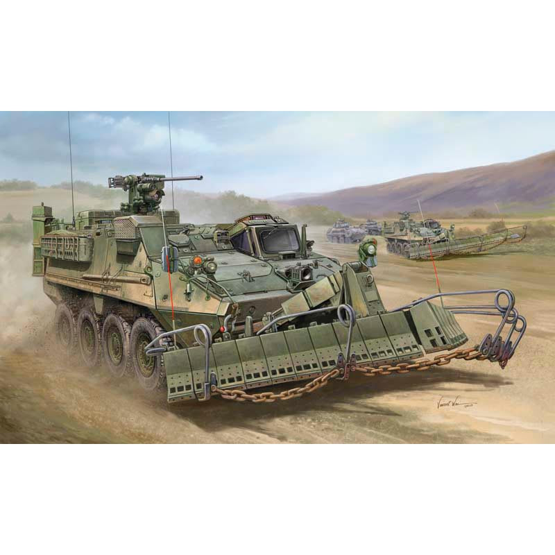 Trumpeter 1575 M1132 Stryker ESV w/Surface Mine Plough 1:35 Model Kit