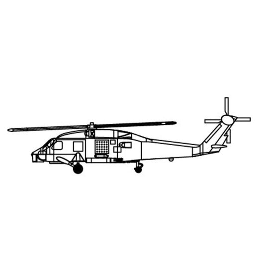 Trumpeter 04212 SH-60B Seahawk Helicopter 1:200 Model Kit