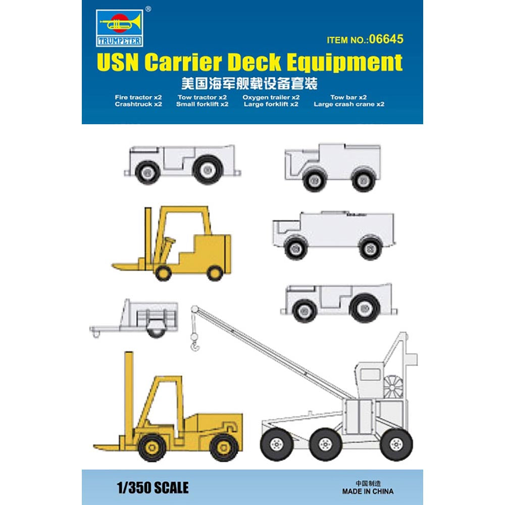 Trumpeter 6645 USN Carrier Deck Equipment (8 types, 2 ea) 1:350 Model Kit