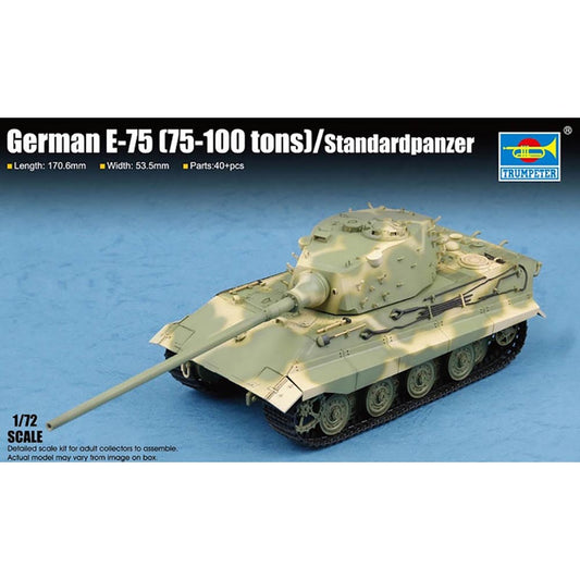 Trumpeter 7125 German E-75 (75-100 tons) Standardpanzer 1:72 Model Kit