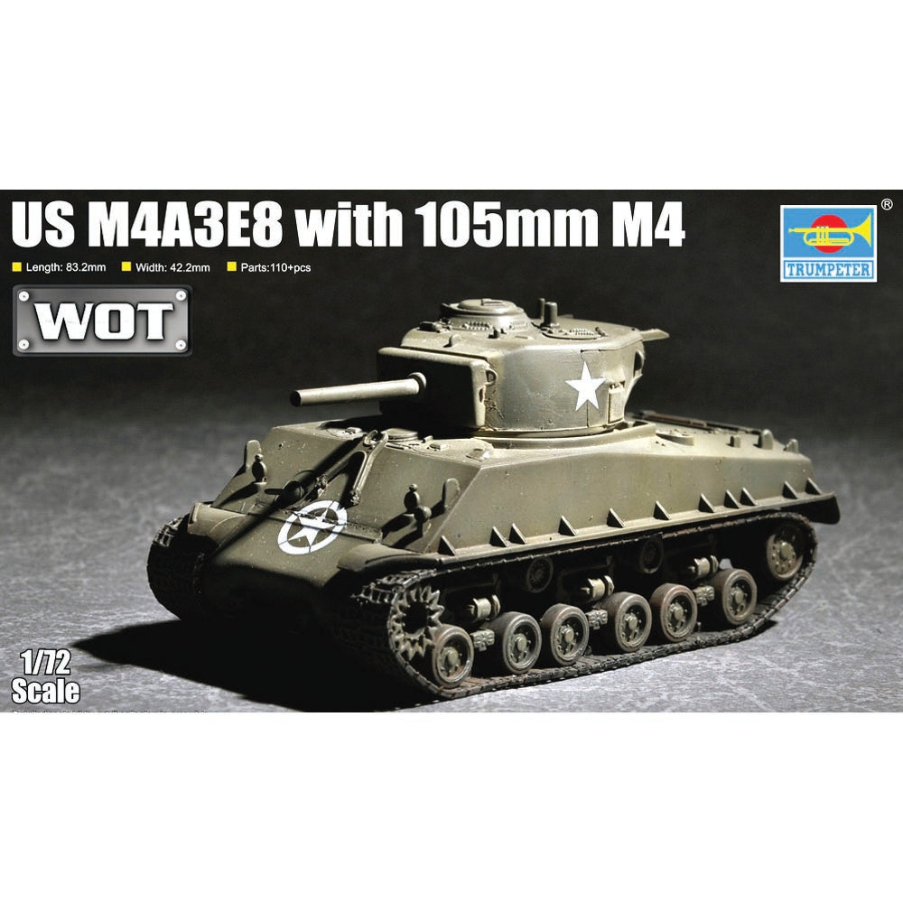 Trumpeter 7168 M4A3E8 105mm M4 1:72 Model Kit