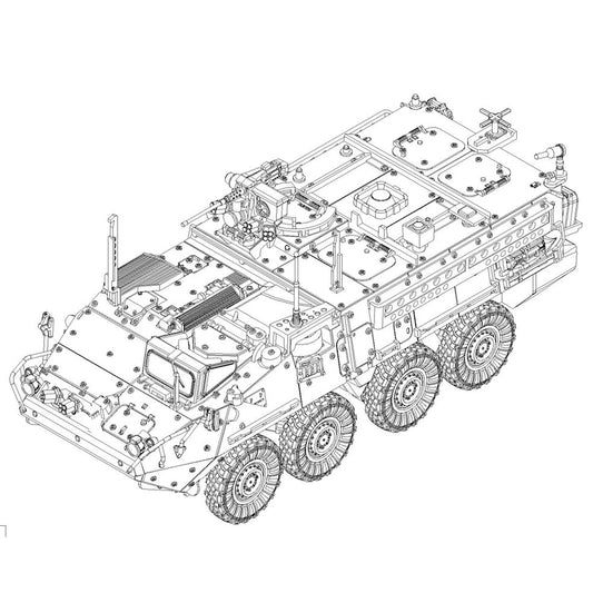 Trumpeter 07423 M1130 Stryker Command Vehicle 1:72 Model Kit