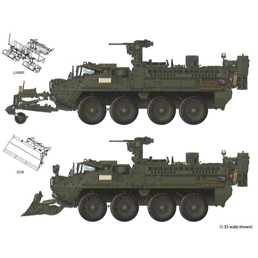 Trumpeter 07426 M1132 Stryker Engineer Squad Vehicle w/SOB 1:72 Model Kit
