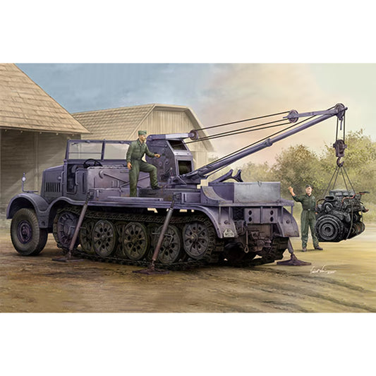 Trumpeter 9576 SdKfz 9/1 18t Half-Track Vehicle w/Bilstein Crane 1:35 Model Kit