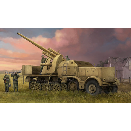 Trumpeter 9577 German WWII Schwerer Zugkraftwagen 18t w8.8cm FlaK 1:35 Model Kit
