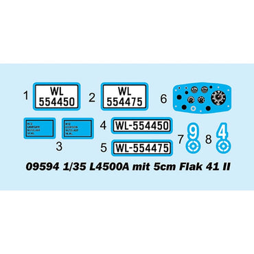 Trumpeter 09594 L4500A w/5cm Flak 41 II 1:35 Plastic Model Kit