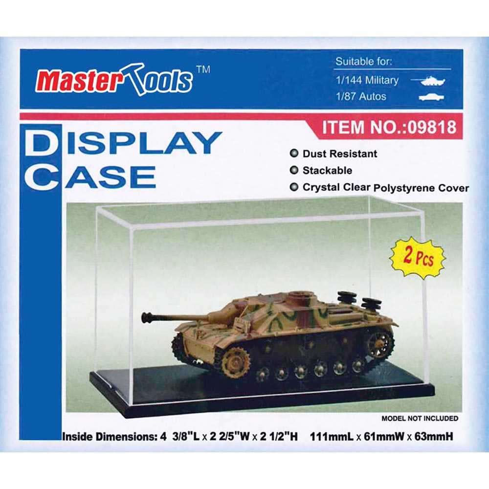 Trumpeter 9818 Display Case 111 x 61 x 63mm (qty 2) Model Kit