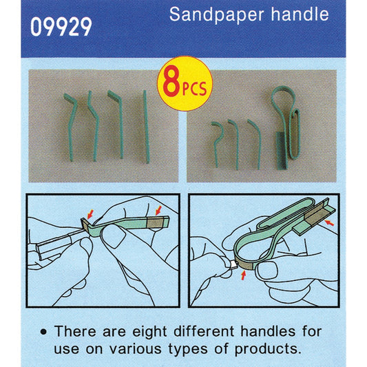 Trumpeter 9929 Sandpaper Handles (8 asst'd) Model Kit Tool