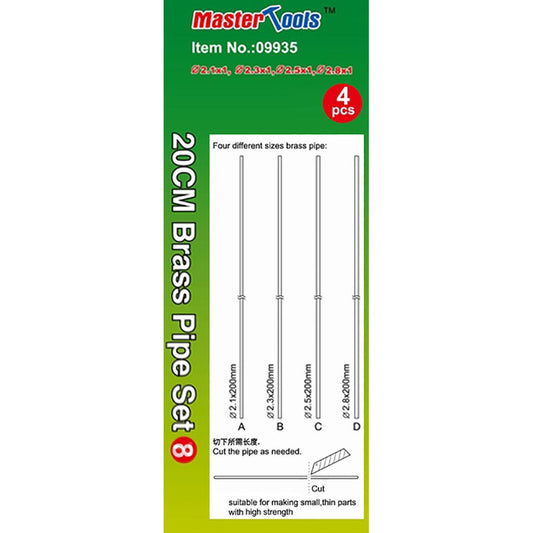 Trumpeter 9935 20cm Brass Pipe Set 8 Model Kit Tool