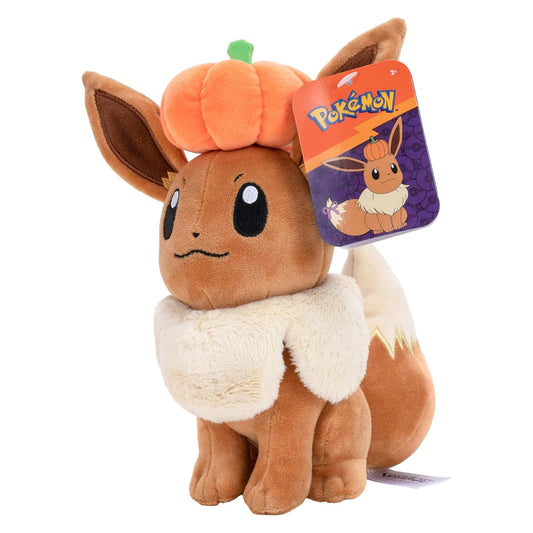 Pokemon Eevee with Pumpkin Halloween 8" Plush Soft Toy Jazwares