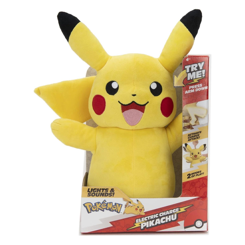 Pokemon Pikachu Electric Charge 28cm Plus w/Lights, Sounds & Movement