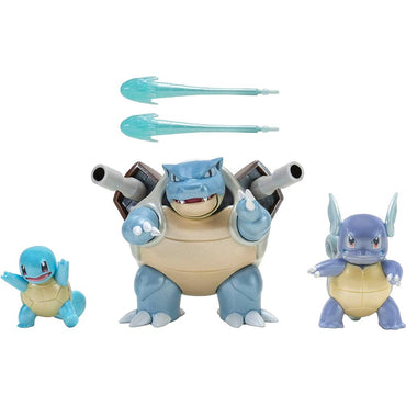 Pokemon Select Squirtle, Wartortle, Blastoise Evolution Figure Multipack PKW2773