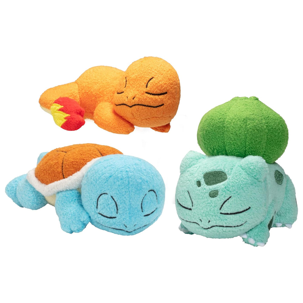 Pokémon Bulbasaur, Charmander, Squirtle 5" Sleeping Plush Set Jazwares