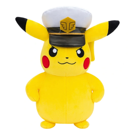 Pokemon Captain Pikachu 8" Plush Soft Toy PKW4295 Jazwares