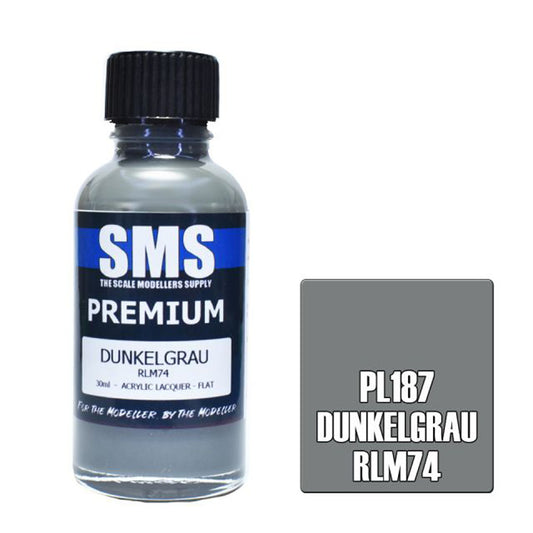 SMS PL187 Premium DUNKELGRAU RLM74 30ml Acrylic Lacquer